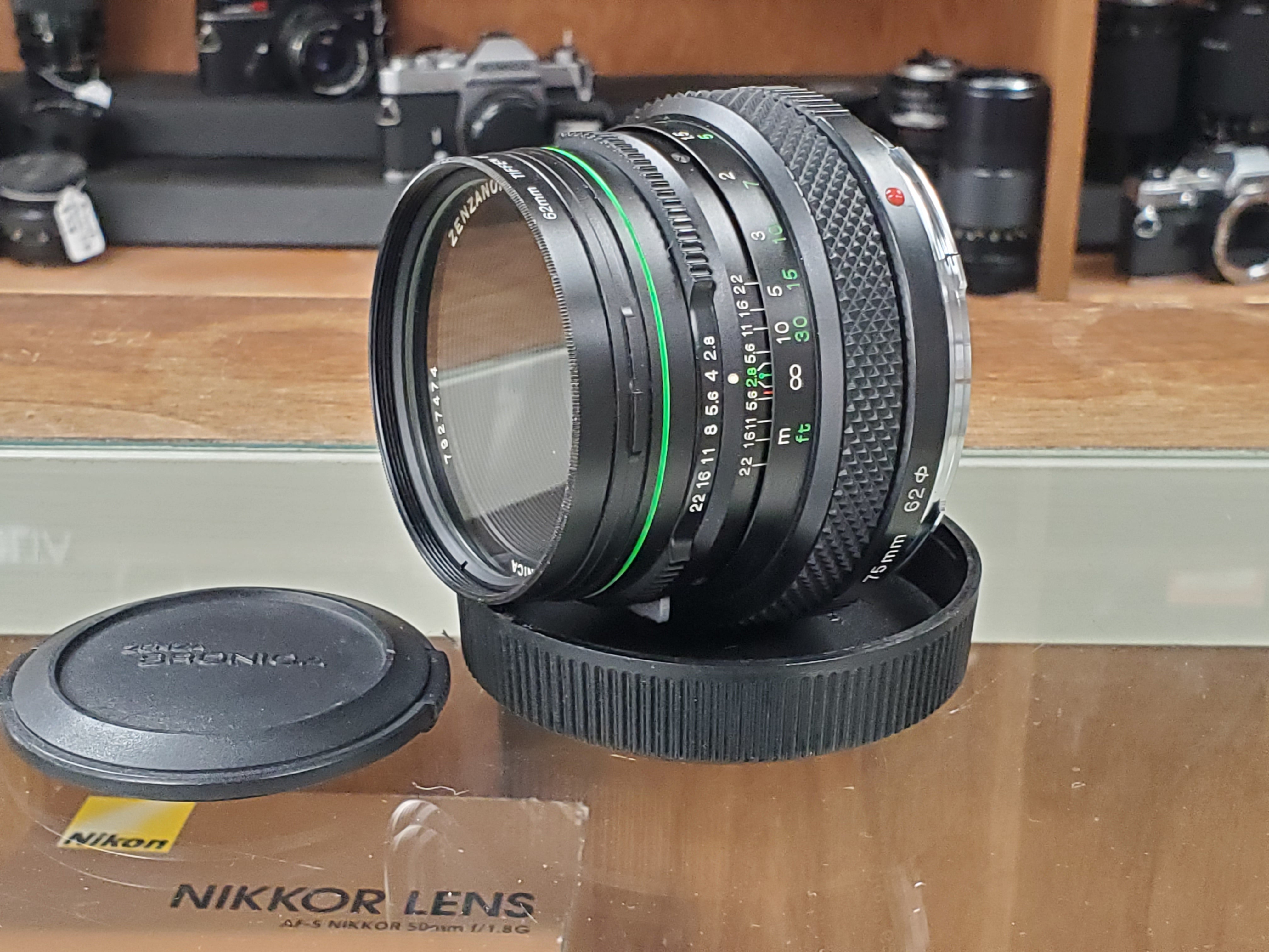 Zenza Bronica 75mm 2.8 Zenzanon EII Lens for ETRS ETR ETRSI, CLA