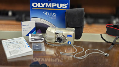 Olympus 120 mju III Stylus NEW Condition w/remote Point & Shoot Film Camera