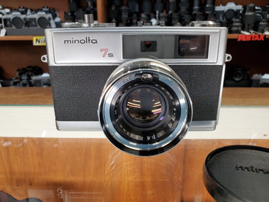 Minolta 7s, 35mm Rangefinder Film Camera w/ Rokker 45mm 1.8 Lens, Professional CLA, RCMP Collectable - Paramount Camera & Repair